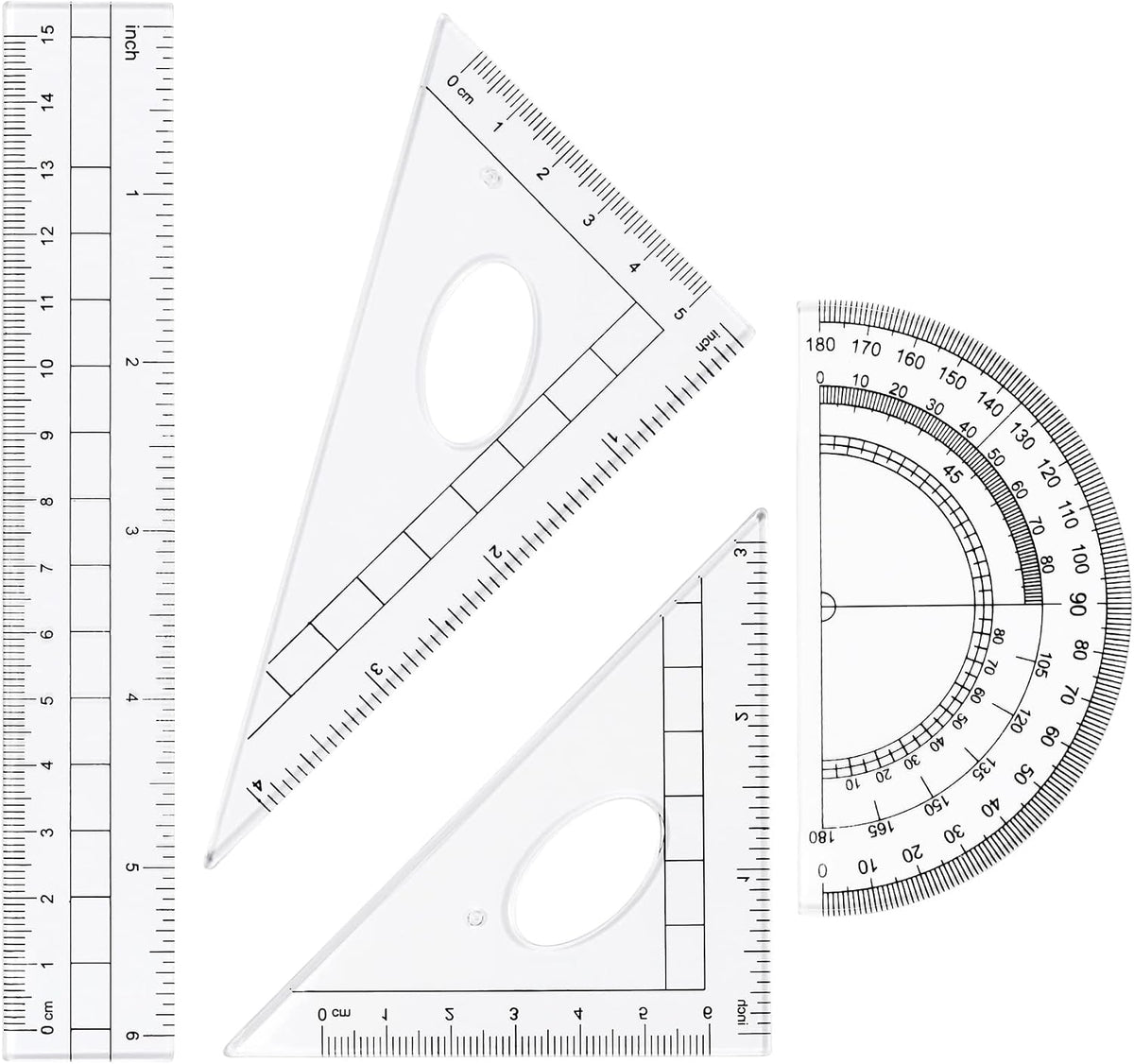 Unjoo Math Geometry Set 10 Pcs, Compass and Protractor for Students(Blue)