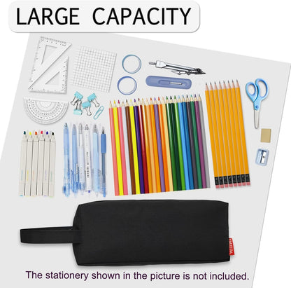 Fmeida Pencil Case Pouch Back to School Supplies Gift for Boys Girls Black