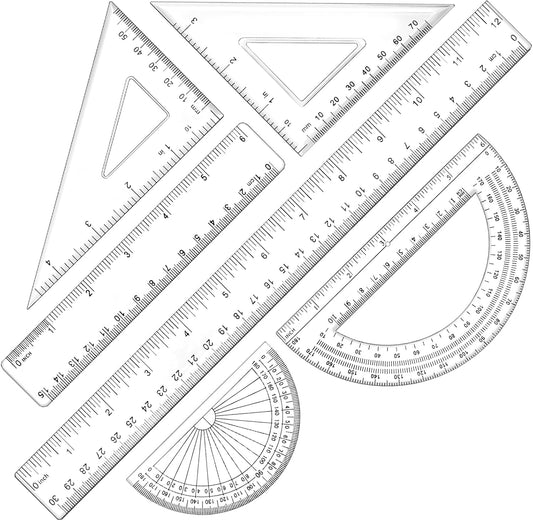 6 Piece Geometry Set, Professional Drafting Tools