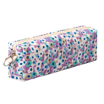 Cute Pencil Case Aesthetic Student Pencil Pouch Coin Pen Pouch Cosmetic Bag Office Stationery Organizer For Kids Teen School (Z-Pink flower)