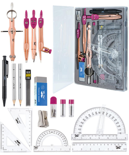 Mr. Pen- Geometry Set, 15 Piece Set with 6 Inch Swing Arm Protractor