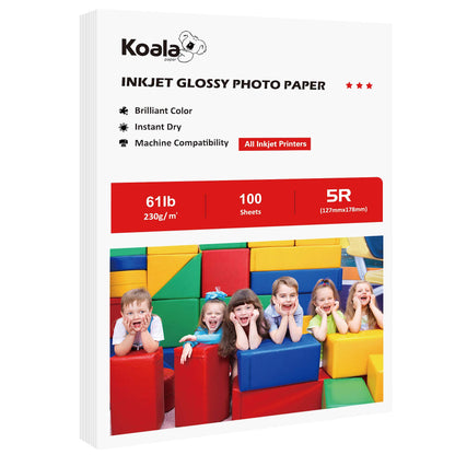 Koala Glossy Photo Paper Heavyweight Thick 8.5x11 Inch 61LB 100 Sheets