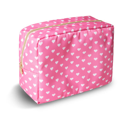 UIXIZQ Waterproof Small Pencil Case Makeup Bag for Purse,Cute Pencil Pouch Preppy Nylon Makeup Brush Holder with Zipper,Girls Portable Storage Case Small Pen Bag for Office(Slim-Black)