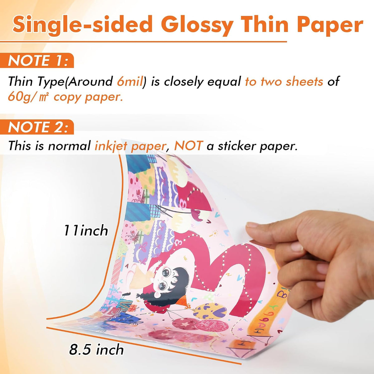 Koala Glossy Thin Inkjet Paper 8.5x11 Inches 100 Sheets 30LB