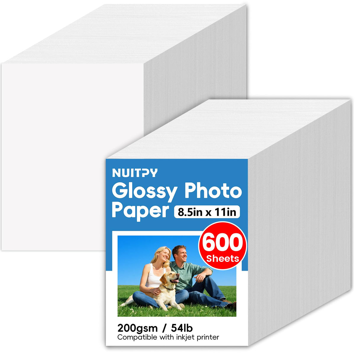 150 Sheets Glossy Photo Paper, 8.5in x 11in, 200GSM / 54lb
