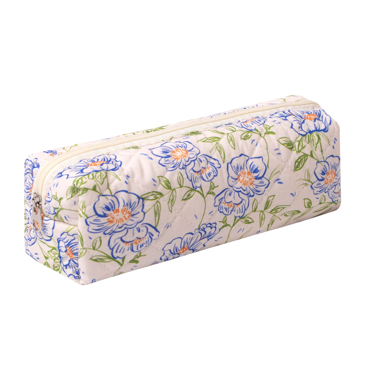 Pencil Case Office College School Storage Bag Pouch Holder Box Organizer Makeup Pouch Cosmetic Bag Aesthetic Cute Pen Case for Girls Boys Kids (Pink floral prints)