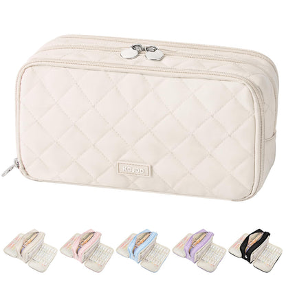 Cute Pencil Case for Girls kids Soft Quilted Pencil Pouch Bag Organizer