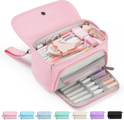 Sooez Super Large Pencil Case, Big Capacity Pencil Bag with 3 Compartments