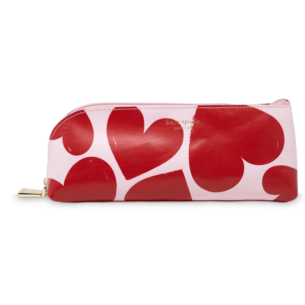 kate spade new york Pen and Pencil Case with Office Supplies, Zip Pouch Includes 2 Pencils, Sharpener, Eraser, and Ruler, Polka Dots (black/white)