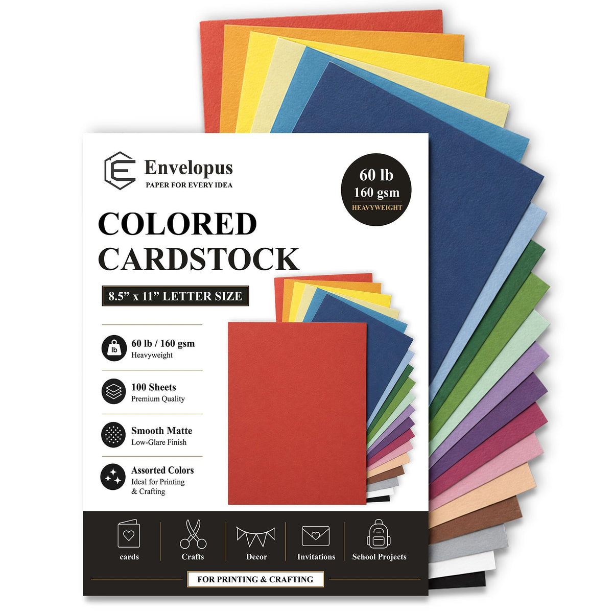 White Cardstock Paper, Card Stock Paper 8.5 x 11, 30 Sheets_85 lb