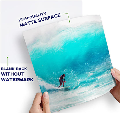100 Sheets Matte Photo Paper 8.5x11, Goefun 54LB Inkjet Printer Paper