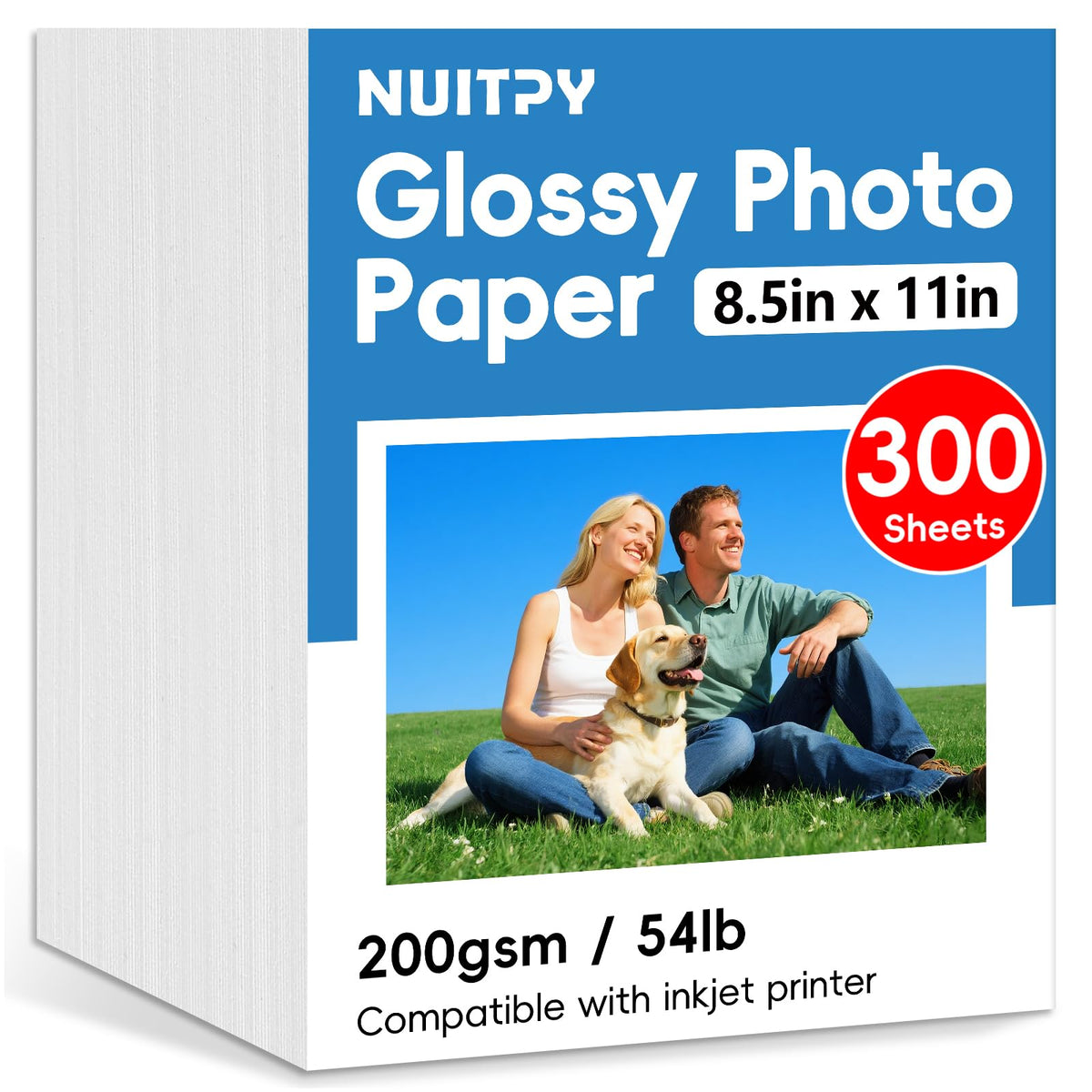 150 Sheets Glossy Photo Paper, 8.5in x 11in, 200GSM / 54lb