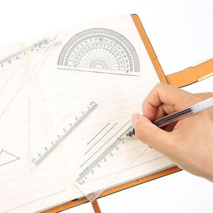 Zonon 10 Pcs Architect Scale & Geometric Drawing Template, Classic, Clear