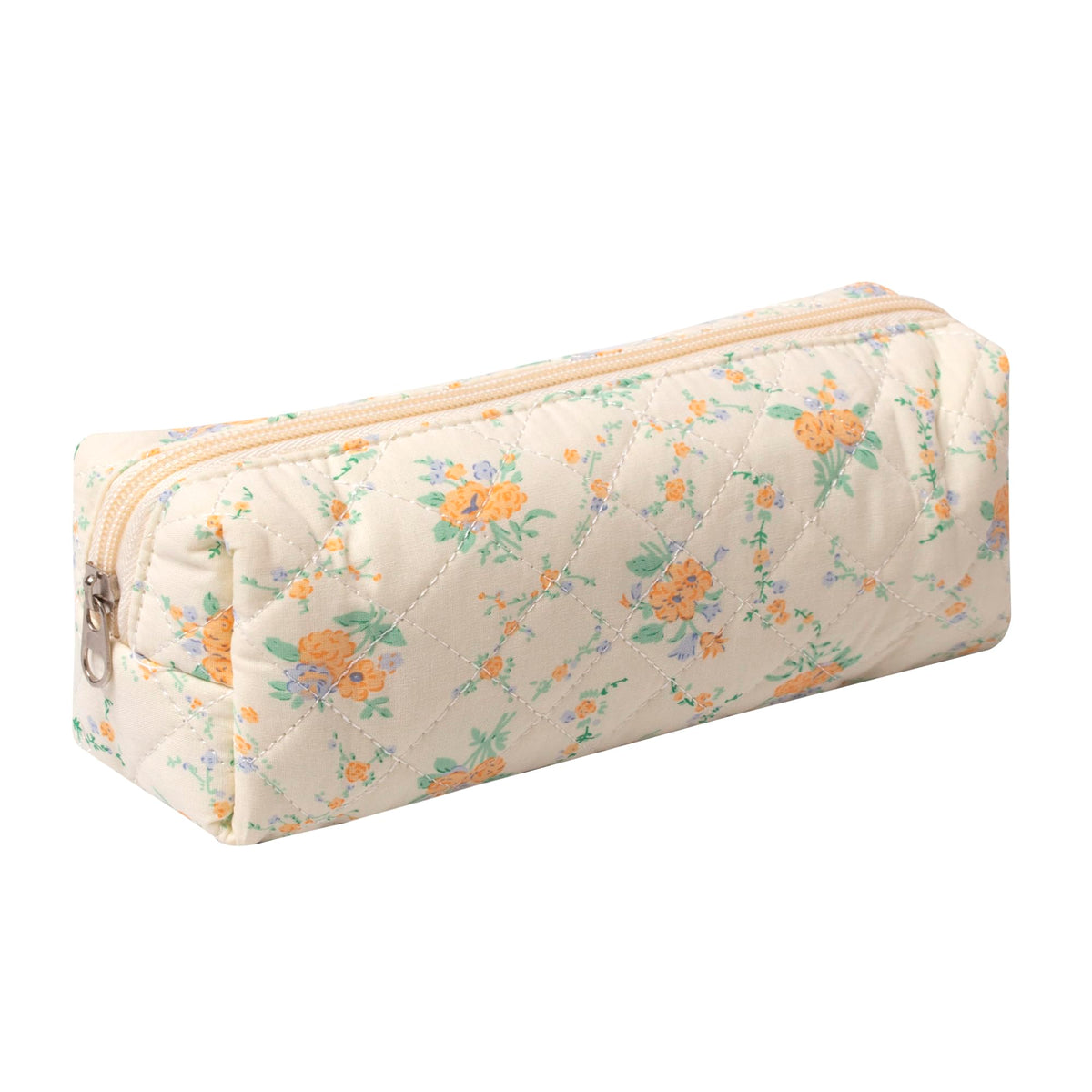 Pencil Case Office College School Storage Bag Pouch Holder Box Organizer Makeup Pouch Cosmetic Bag Aesthetic Cute Pen Case for Girls Boys Kids (Pink floral prints)