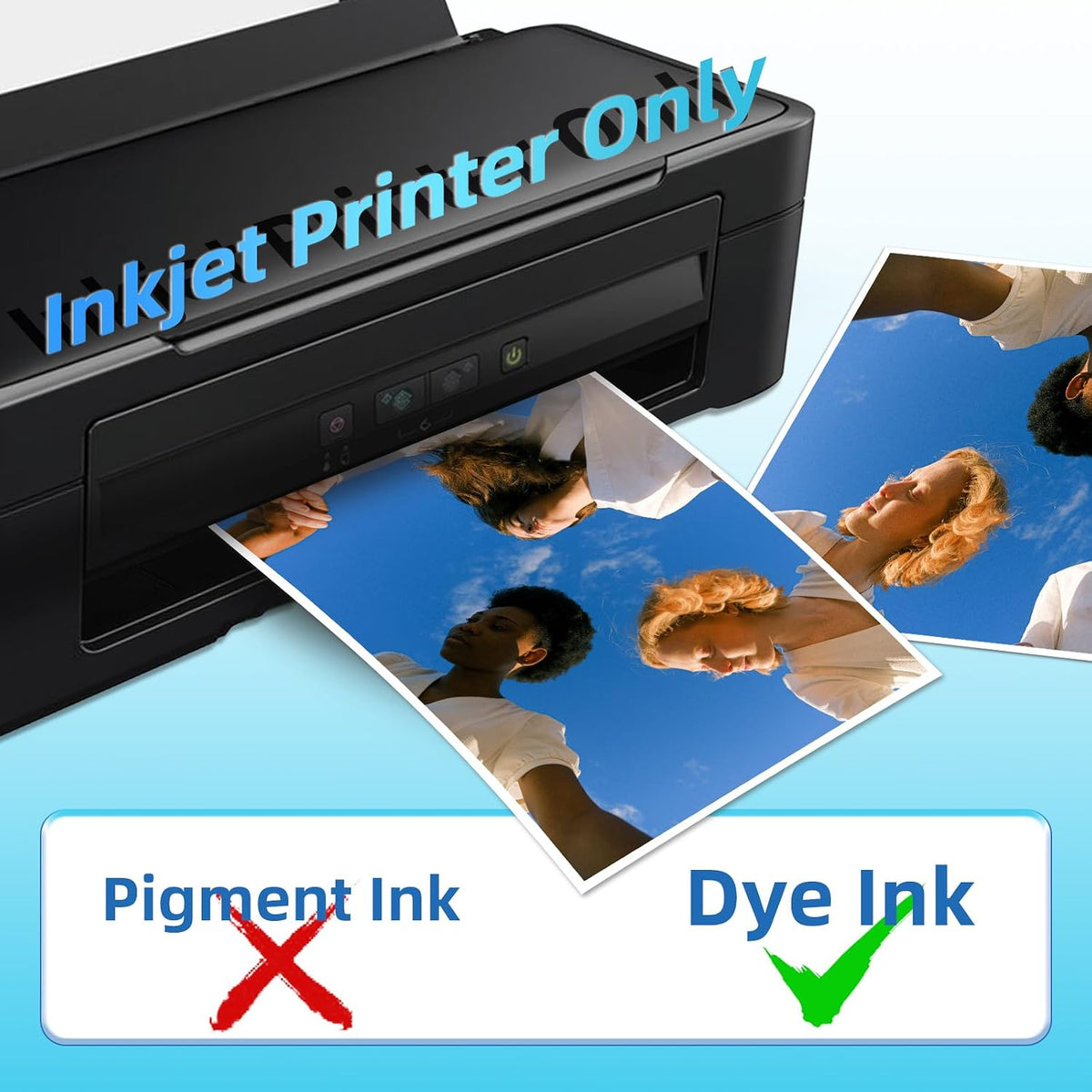 Uinkit 62lb Thick Glossy Inkjet Photo Paper, 8.5x11, 100 Sheets, 230gsm