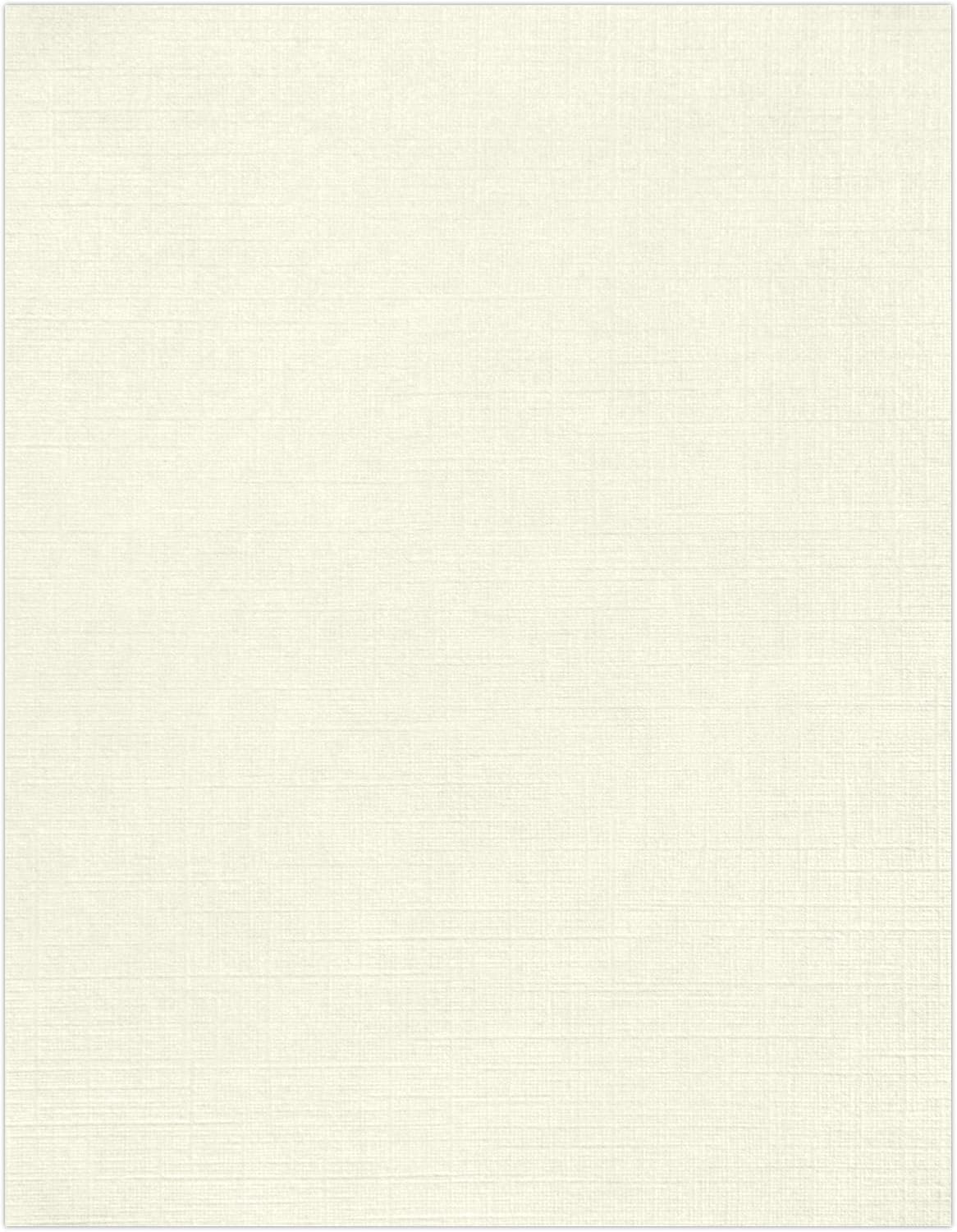 LUXPaper 8.5" x 11" Classic Linen Paper | Letter Size | Natural White | 24lb Paper (70lb. Text) | 50 Qty