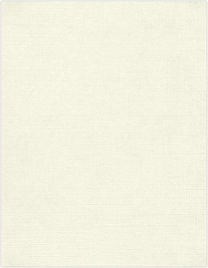 LUXPaper 8.5" x 11" Classic Linen Paper | Letter Size | Natural White | 24lb Paper (70lb. Text) | 50 Qty