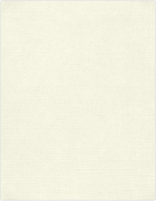LUXPaper 8.5" x 11" Classic Linen Paper | Letter Size | Natural White | 24lb Paper (70lb. Text) | 50 Qty