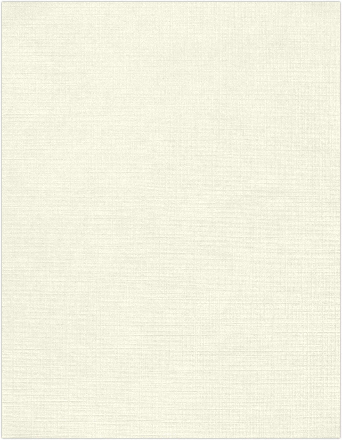 LUXPaper 8.5" x 11" Classic Linen Paper | Letter Size | Natural White | 24lb Paper (70lb. Text) | 50 Qty