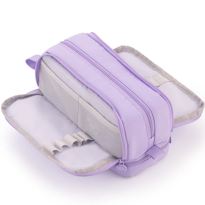 CICIMELON Large Capacity Pen Pencil Case with 4 Compartments, Multi-Slot Pencil Pouch Bag Aesthetic School Supplies Organizer for Teen Girls, Women, Adults (Pink)