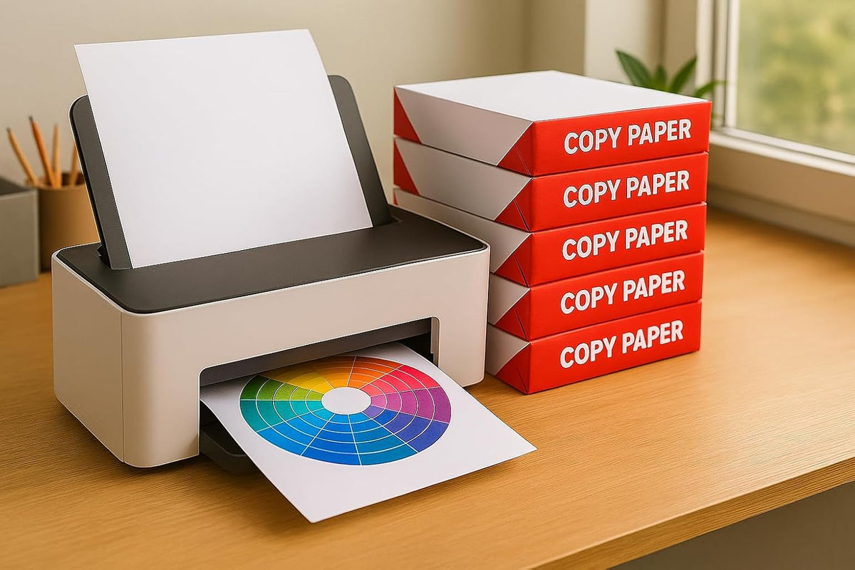 6 Reams Copy Paper (3,000 Sheets) – 8.5 x 11", 20 lb, Bright White – Recyclable Packaging, Sustainably Sourced – Multipurpose Printer & Copier Paper for Office, School, Home