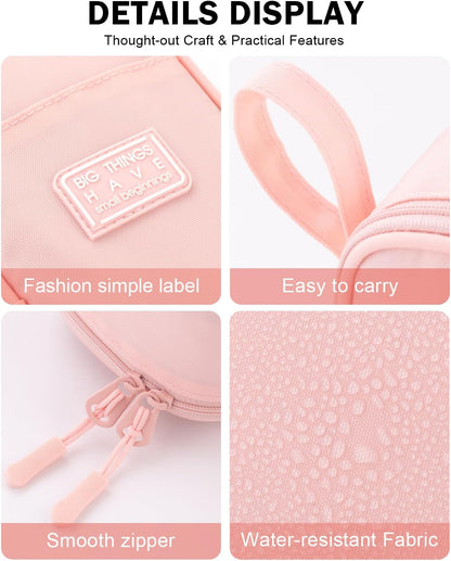 CICIMELON Durable Pencil Case Big Storage Pen Pouch Bag for School Supplies Office College Teen Girls Adults, Pink