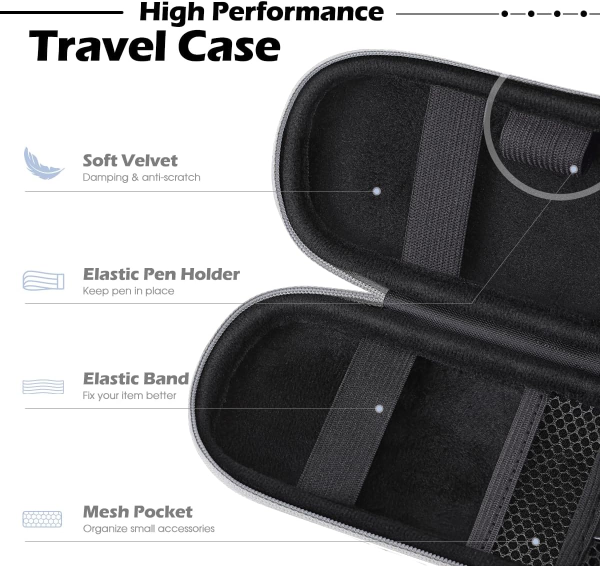 AGPTEK Case Holder for Apple Pencil, Slim PU Hard Leather Carrying Pouch