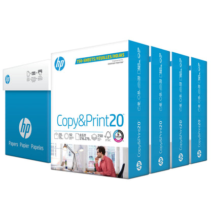 HP Printer Paper | 8.5 x 11 Paper | Copy &Print 20 lb | 1 Ream Case - 500 Sheets| 92 Bright | FSC Certified | 200060