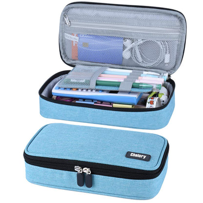 Chelory Big Capacity Pencil Case Large Pencil Bag Pouch Pen Case Pencil Marker Holder Stationery Storage Makeup Bag for Office Supplies Adults
