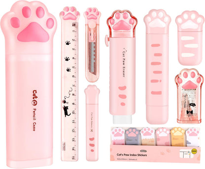9Pcs Cute School Supplies, Cute Stationery,Includs Pencil Sharpener