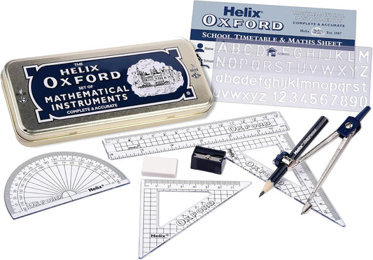 Helix Oxford Maths Set with Storage Tin