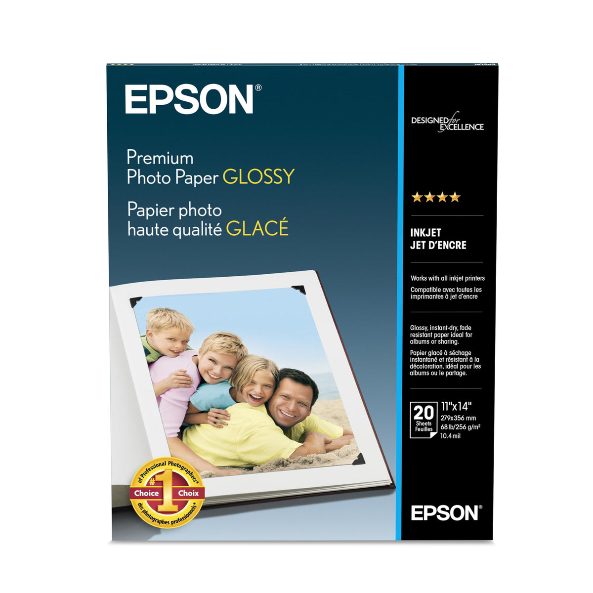 Epson Premium Photo Paper Glossy 8.5x11 50 sheets S041667