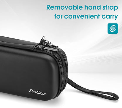 ProCase 2-Layer Hard Pencil Case, Large Capacity Storage Box Pouch, Black
