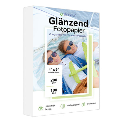 Glossy Photo Paper 8.5x11, Goefun 54LB Inkjet Printer Paper 100 Sheets