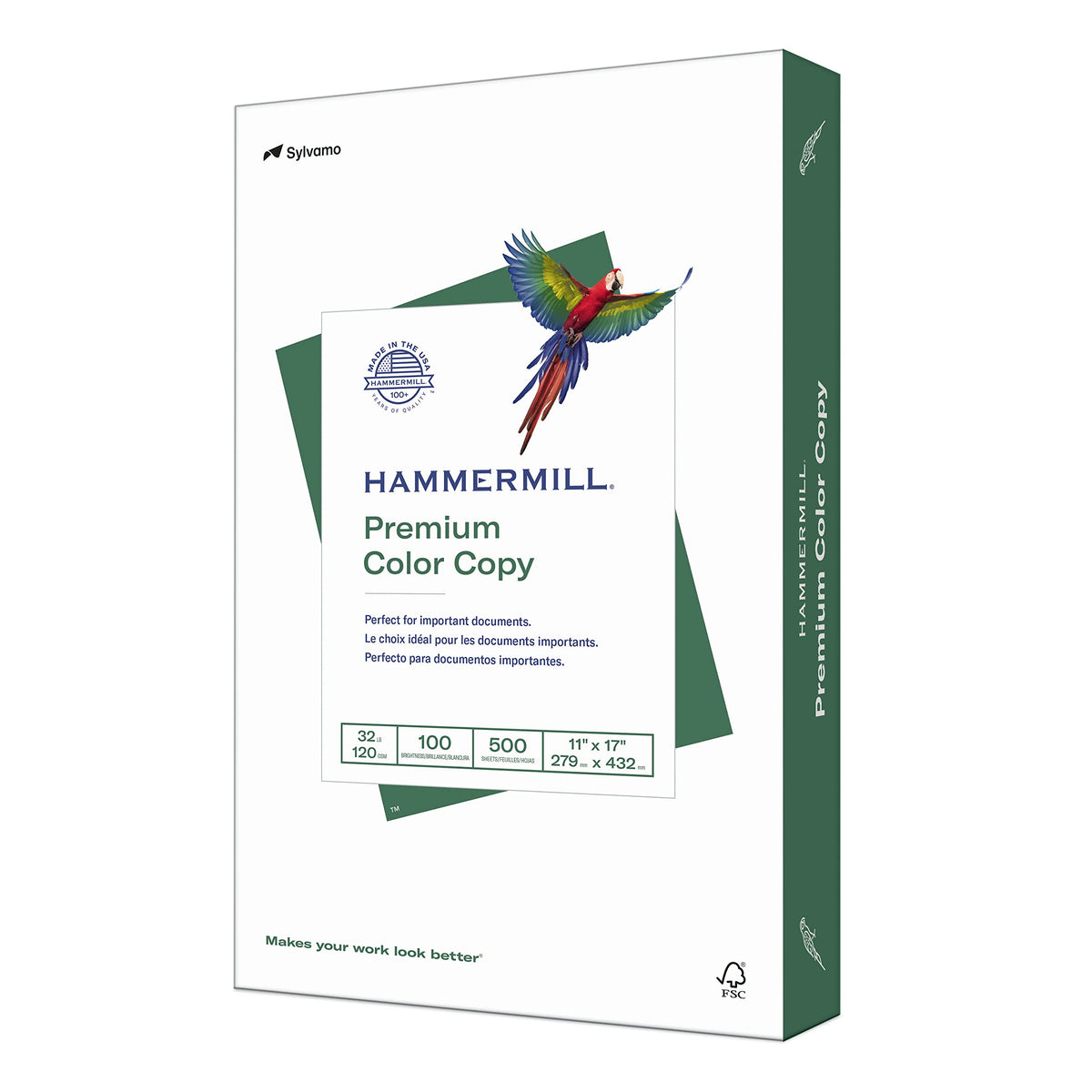 Hammermill Printer Paper, Premium Color 32 lb Copy Paper, 8.5 x 11-1 Ream (500 Sheets) - 100 Bright, Made in the USA, white (102630)