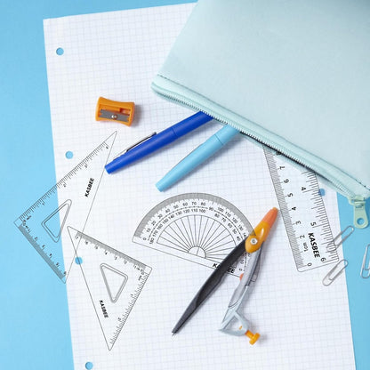 Triangular Ruler Set, 4PCS Geometry Set, Professional Drafting Tools