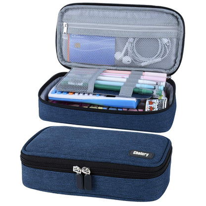 Chelory Big Capacity Pencil Case Large Pencil Bag Pouch Pen Case Pencil Marker Holder Stationery Storage Makeup Bag for Office Supplies Adults