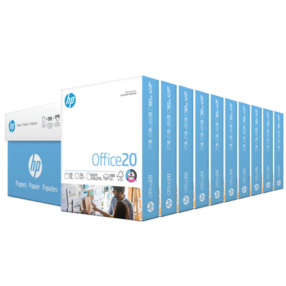 HP Printer Paper | 8.5 x 11 Paper | Office 20 lb | 3 Ream Case - 1500 Sheets | 92 Bright | Made in USA - FSC Certified | 112090C, White