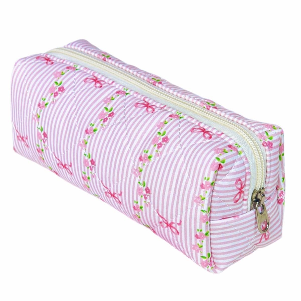 Pencil Case Aesthetic Pencil Pouch for Women Pencil Case Small (Striped blue)
