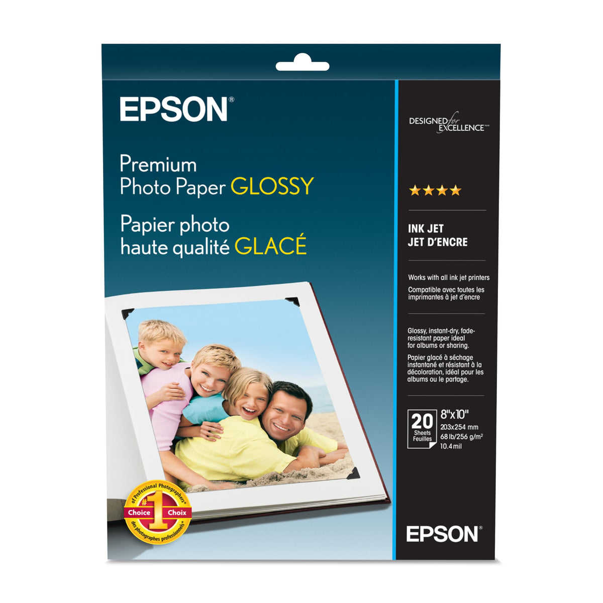 Epson Premium Photo Paper Glossy 8.5x11 50 sheets S041667