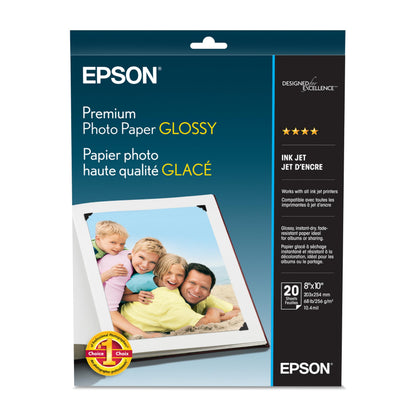 Epson Premium Photo Paper Glossy 8.5x11 50 sheets S041667