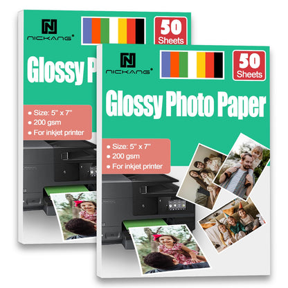 Glossy Photo Paper 8.5x11, 53LB/200GSM, Letter Size – 30 Sheets