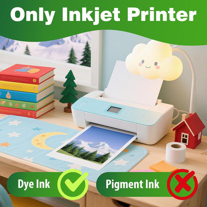 Uinkit 48lb Glossy Inkjet Photo Paper, 8.5x11, 40 Sheets, 180gsm
