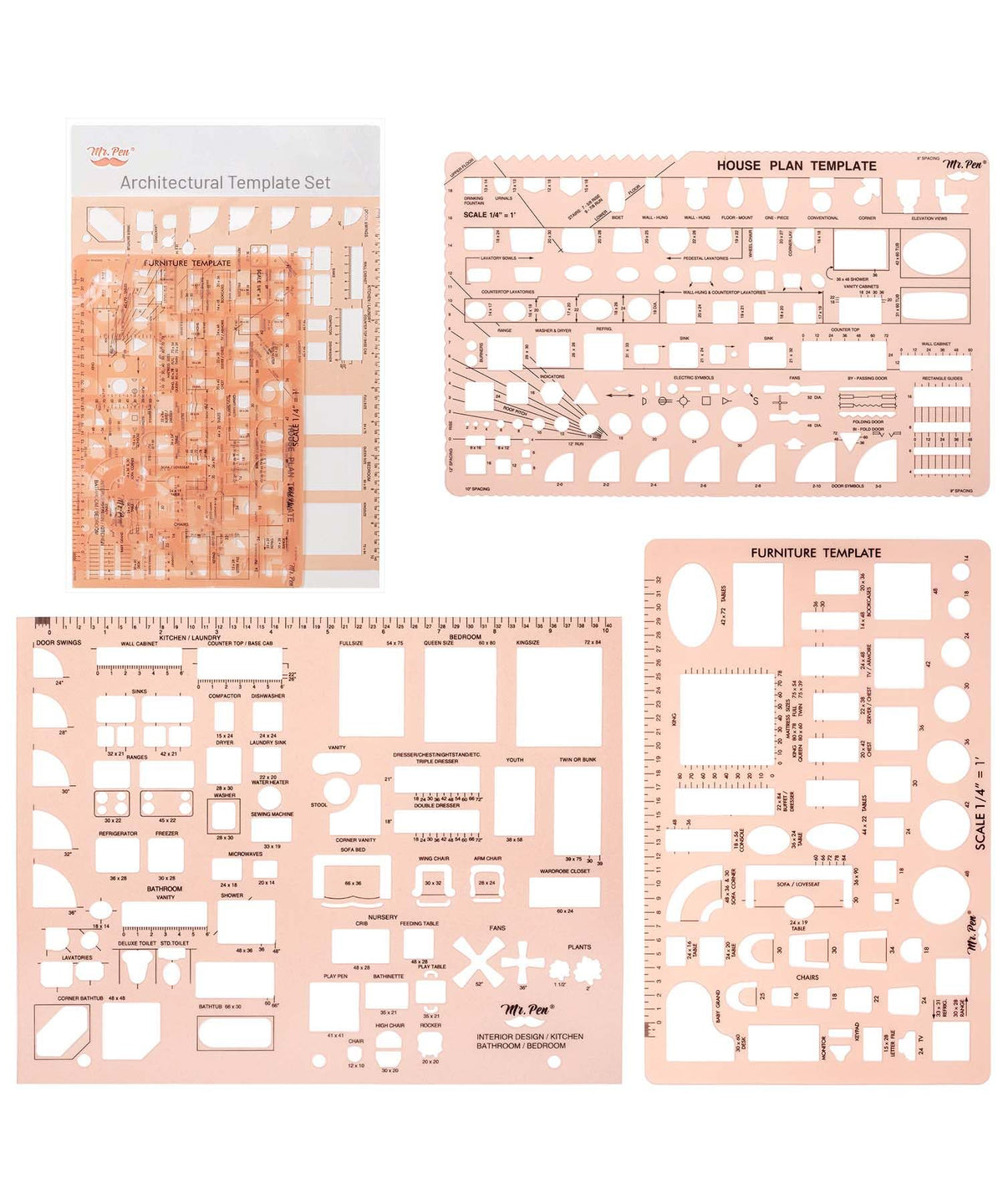 Mr. Pen- House Plan, 3 pcs, Interior Design and Furniture Templates