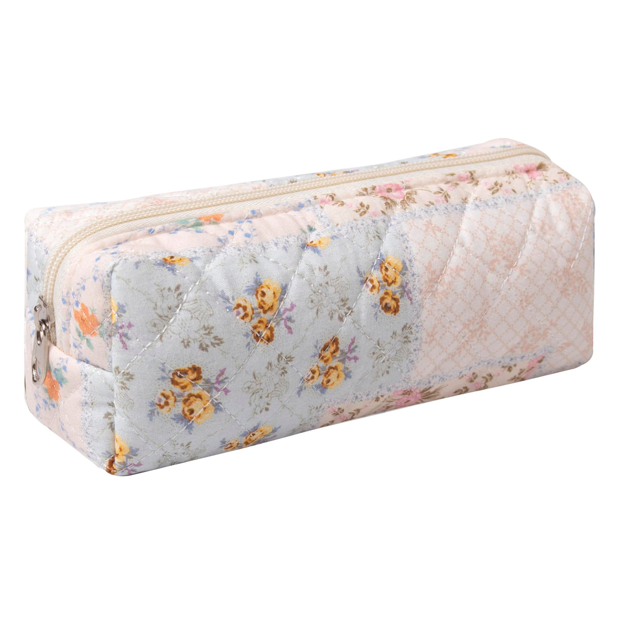 Pencil Case Office College School Storage Bag Pouch Holder Box Organizer Makeup Pouch Cosmetic Bag Aesthetic Cute Pen Case for Girls Boys Kids (Pink floral prints)