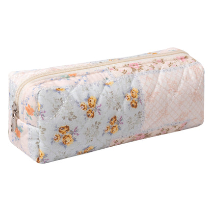 Pencil Case Office College School Storage Bag Pouch Holder Box Organizer Makeup Pouch Cosmetic Bag Aesthetic Cute Pen Case for Girls Boys Kids (Pink floral prints)