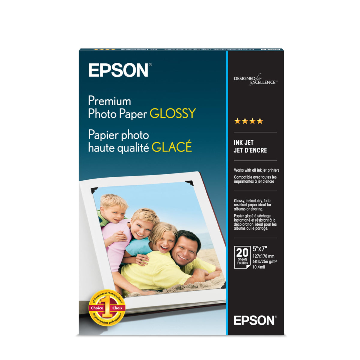 Epson Premium Photo Paper Glossy 8.5x11 50 sheets S041667