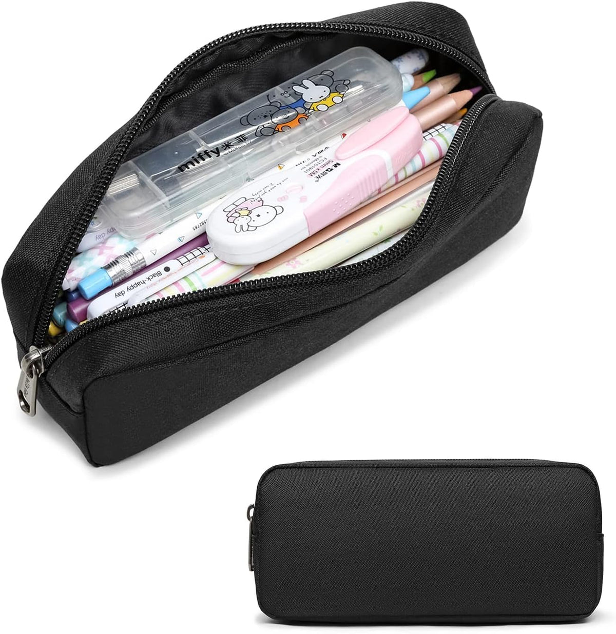 Della Gao Large Pencil Case, Big Capacity Pencil Pouch with 2 Compartments