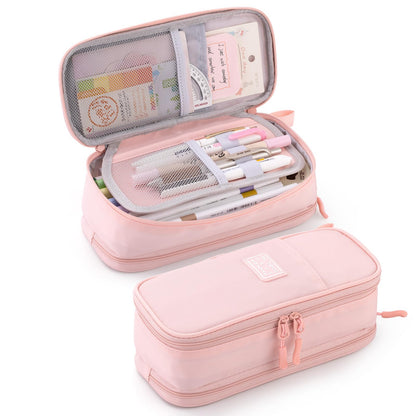 CICIMELON Durable Pen Pencil Case Big Storage Pen Pouch Bag for School Supplies Office College Teen Girls Adults, Purple