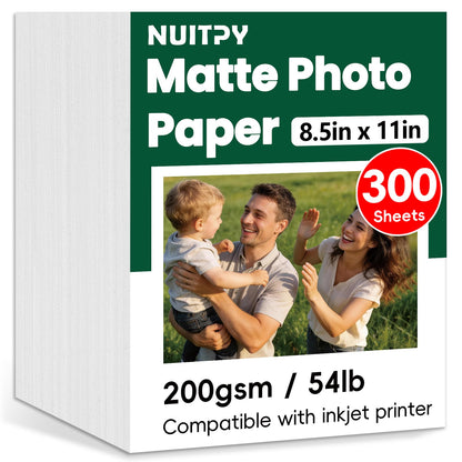 150 Sheets Glossy Photo Paper, 8.5in x 11in, 200GSM / 54lb